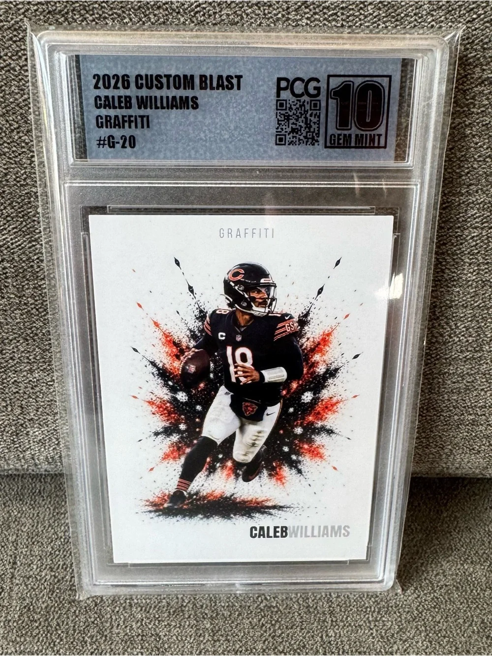 Caleb Williams - Custom Blast Graffiti Football PCG Gem Mint 10 Card